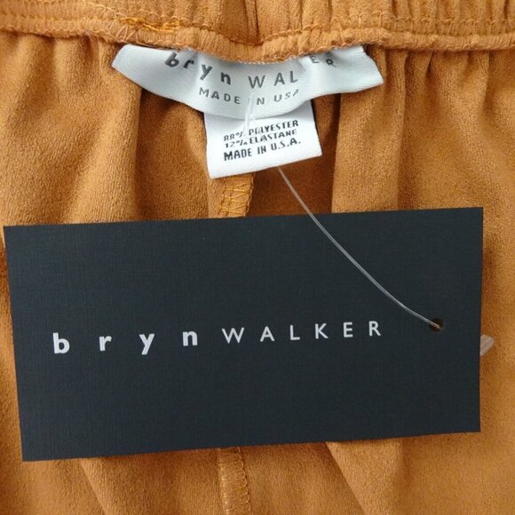 Bryn Walker Lantern Pants Women's Plus Size 3X Brown Faux Suede Oliver Wide Leg - Picture 6 of 9